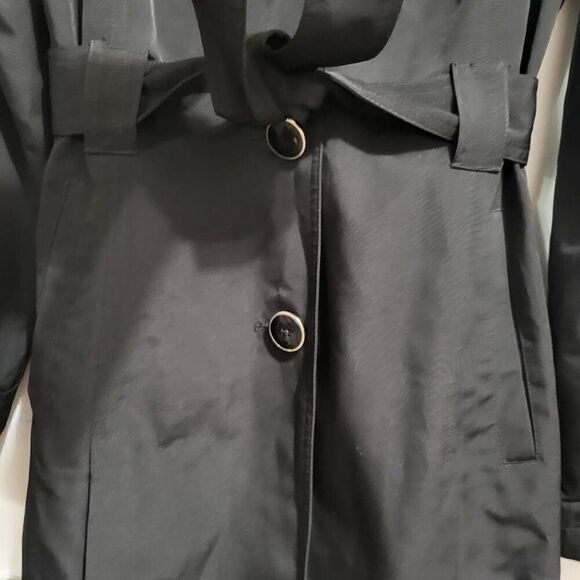 LONDON FOG TRENCH COAT WITH DOUBLE LAPEL AND DETACHABLE HOOD sz Med - Picture 13 of 16